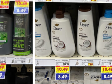 Big Bottles Of Dove Or Dove Men+Care Body Wash As Low As $6.49 At Kroger (Regular Price $10.99)