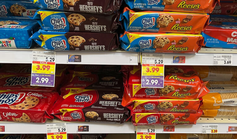 Family Size Chips Ahoy Hershey’s or Reese’s Cookies As Low As $1.99 At Kroger
