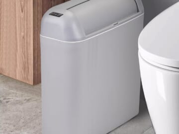 Automatic Motion Sensor Bathroom Trash Can for $15 + free shipping
