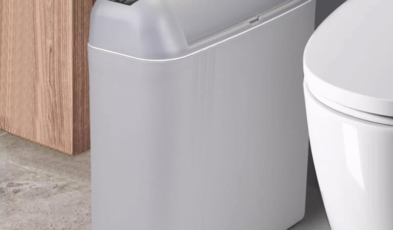 Automatic Motion Sensor Bathroom Trash Can for $15 + free shipping