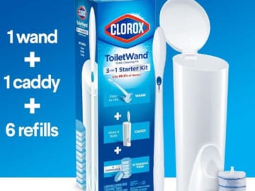 Clorox ToiletWand Disposable Toilet Cleaning Kit $10.49 (Reg. $13.30) – with Storage Caddy and 6 Disinfecting Refill Heads