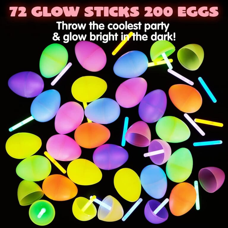 Set of 72 Glow In The Dark Easter Eggs $14.99 (Reg $25) – $0.21 Each + 100 Eggs with 150 Glow Sticks only $24 + More