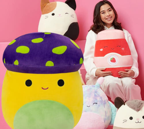 Squishmallows Original 12-Inch Enid Neon Yellow Mushroom Plush $10.88 (Reg. $16)