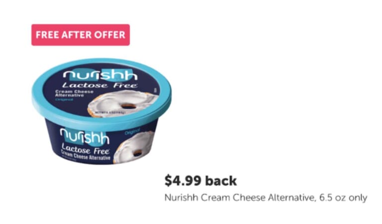 FREE Nurishh Cream Cheese Alternative with Ibotta Rebate