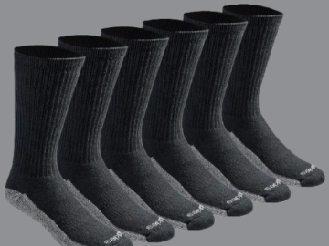 Dickies Men’s Dri-tech Moisture Control Crew Socks, 6 Pairs, Black as low as $10.43 Shipped Free (Reg. $14) – $1.74/Pair