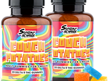 Sunday Scaries 5mg Delta-9 THC Gummies 20-Count Bottle 2-Pack for $30 + free shipping
