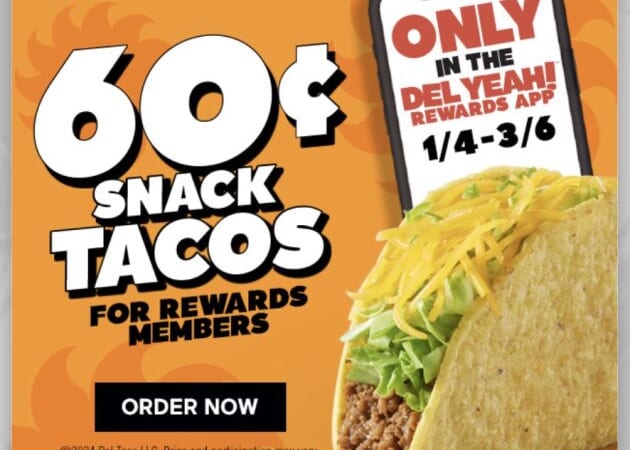 Del Taco: $0.60 Snack Tacos!