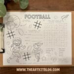 Free Printable Football Coloring Page Activity Placemat