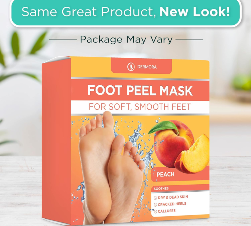 Dermora 2-Pack Large Foot Peel Mask, Peach Scent as low as $5.07 After Coupon (Reg. $19) + Free Shipping – $2.54/Sheet