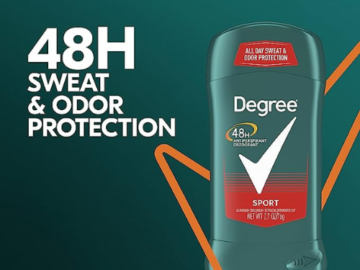 Degree Men Original Antiperspirant Sport Deodorant, 6-Pack as low as $11.27 After Coupon (Reg. $20.94) + Free Shipping – $1.88/Stick