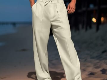 Men's Linen Pants for $9 + $5 s&h