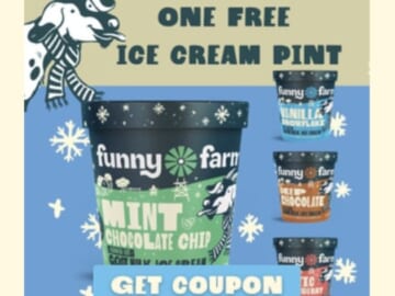 Coupon Free Pint of Funny Farm Ice Cream