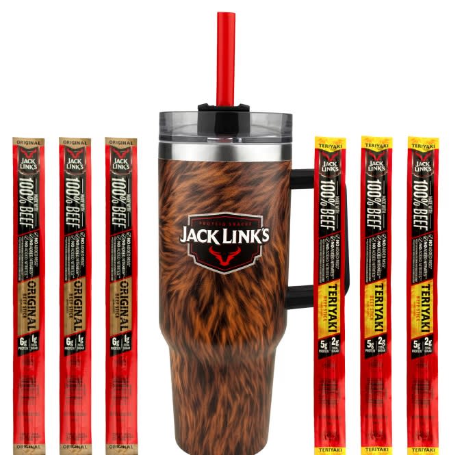 Jack Link's Furry Sasquatch Tumbler w/ 6-Pack Beef Sticks for $22 + free shipping w/ $50