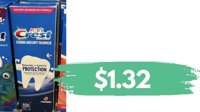 $1.32 Crest Kids Enamel + Cavity Protection Toothpaste at Walgreens