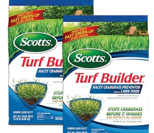 Scotts Turf Builder 5,000-Sq. Ft Halts Crabgrass Preventer 2-Pack for $58 + free shipping