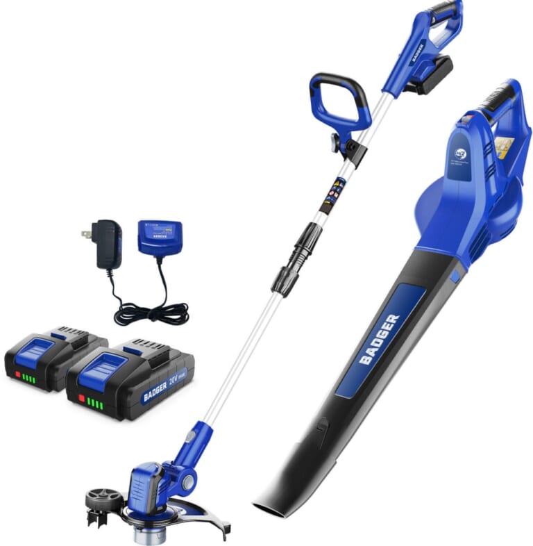 Badger 20V Cordless String Trimmer/Edger Sweeper Combo for $99 + free shipping