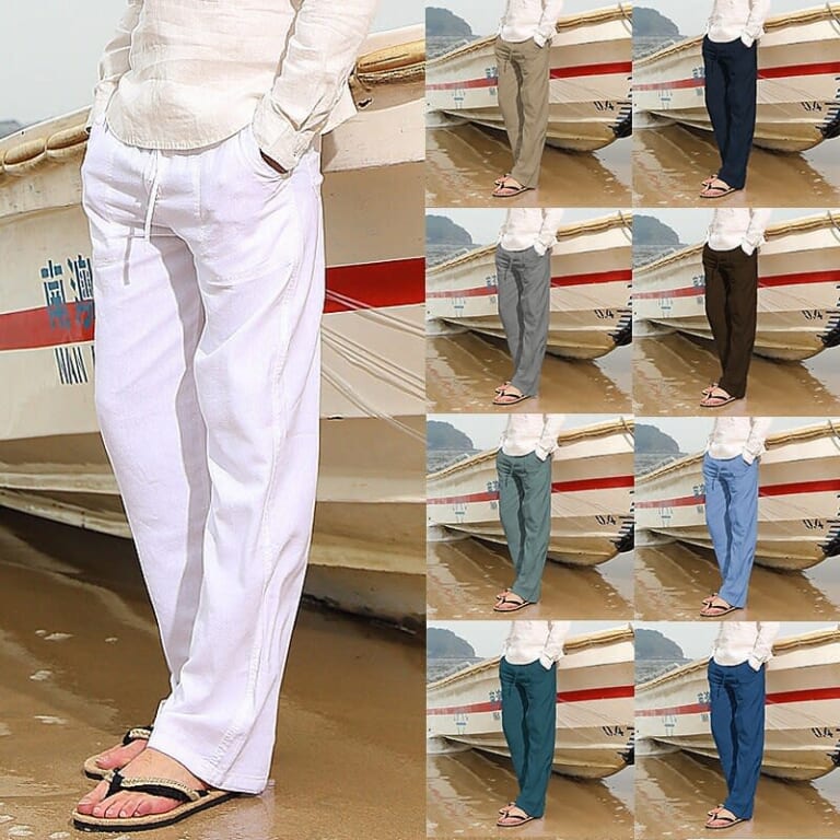 Men's Linen Pants for $9 + $5 s&h