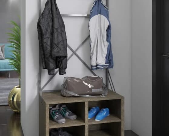 *HOT* Entryway Hall Tree with Hooks & Shoe Storage for just $79.99 shipped! (Reg. $375)