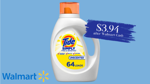 Tide Simply Free & Sensitive Detergent 92 oz | $3.94 ea.!