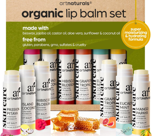 ArtNaturals 6-Pack Organic Beeswax Lip Balm Gift Set as low as $5.97 After Coupon (Reg. $12) + Free Shipping – 99¢/Stick