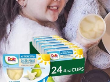 Dole Diced Pears or Mandarin Orange Fruit Bowls, 24-Pack as low as $9.67 Shipped Free (Reg. $16.54) – 40¢/Cup, No Sugar Added