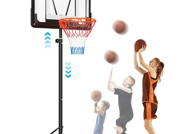 iFanze 60'' to 84'' Adjustable Basketball Hoop for $57 + free shipping