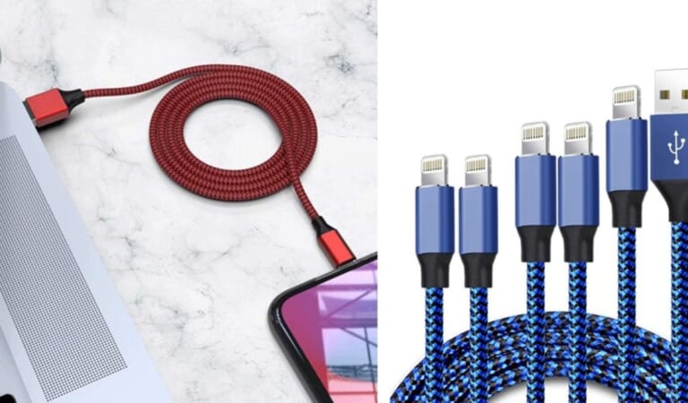 5-Pack iPhone Lighting Charging Cables $8.99 (reg. $25)