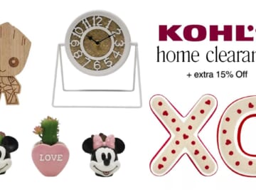 Kohl’s Home Decor Clearance + Extra 15% Off