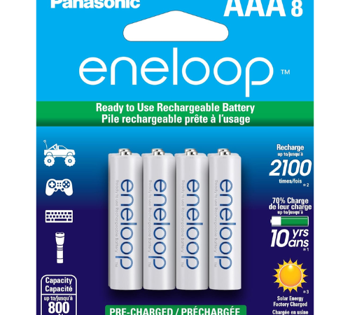 Panasonic 8-Pack eneloop AAA Rechargeable Batteries as low as $18.08 Shipped Free (Reg. $27) – $2.26/Battery