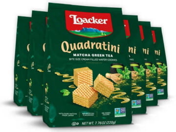 Loacker Quadratini 7.76-oz. Matcha Wafer Cookies 6-Pack for $23 + free shipping w/ $35