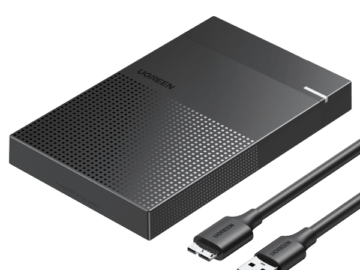 Ugreen 2.5" USB-C Hard Drive Enclosure for $8 + free shipping w/ $20