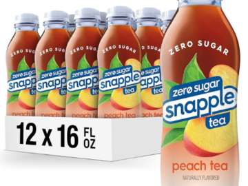 Snapple 12-Pack Zero Sugar Peach Tea as low as $11.88 Shipped Free (Reg. $17) – 99¢/16 Oz Bottle