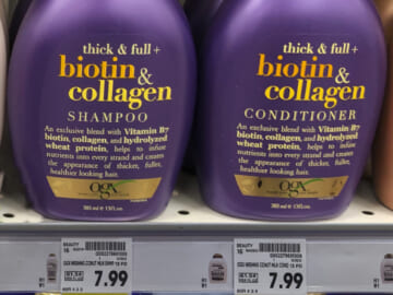 OGX Biotin & Collagen Shampoo Or Conditioner Coupon For Kroger Sale