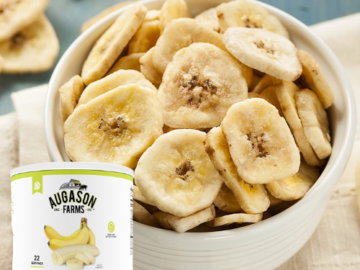 Augason Farms Freeze Dried Banana Chips, 2Lb 1 Oz Can $15.98 (Reg. $27) – 22 Servings, 73¢/Serving! Up to a 10 year shelf life!