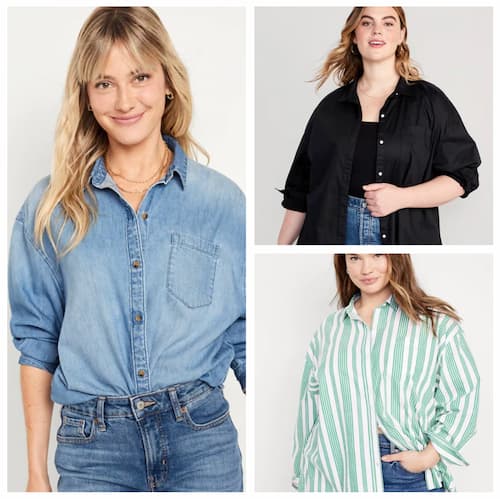 Women's Oversized Button Down Shirts