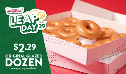 Krispy Kreme | Buy A Dozen, Get A Dozen For $2.29 On Leap Day!