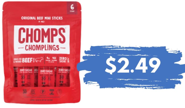 Save $3 on Chomps Meat Sticks| $2.49 at Publix