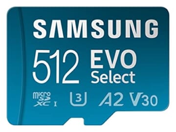 Samsung EVO Select 512GB UHS-I microSD Card for $30 + free shipping