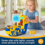 Fisher-Price Santiago of the Seas Interactive Pirate Ship Playset w/ Lights & Sounds $15 (Reg. $47)