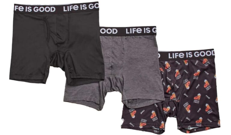 Life Is Good Life is Good Men's Super Soft Boxer Briefs: 6 pairs for $20 + free shipping