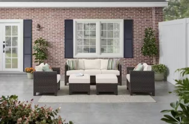 Sharon Hill 5-Piece Dark Wicker Patio Conversation only $477.36 shipped (Reg. $810!)