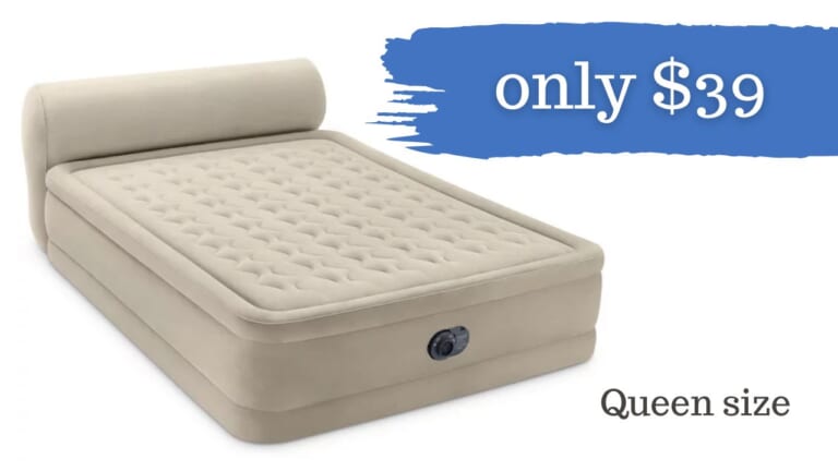 Intex 18-Inch Queen Headboard Air Mattress Only $39 at Walmart