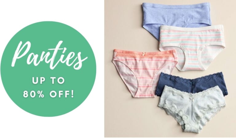 Kohl’s Deal | Up to 80% Off Panties