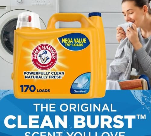 Arm & Hammer Clean Burst Liquid Laundry Detergent, 170-Oz as low as $8.38 After Coupon (Reg. $16) + Free Shipping – 5¢/Load