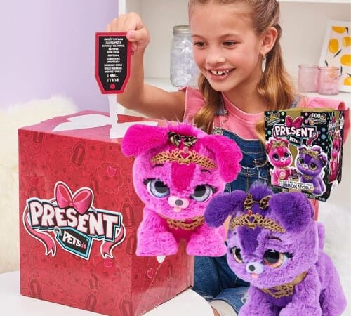 Present Pets Self-Unboxing Surprise 12″ Plush Toy Pet Puppy $16.89 (Reg. $24.31) – Mazie or Cici, with Over 100 Sounds & Actions