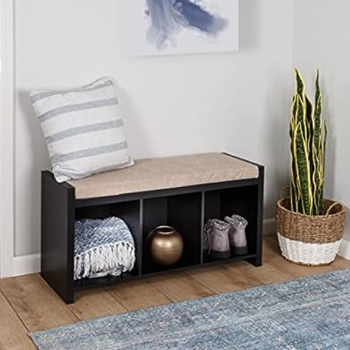 Cubby Storage 37-Inch Bench w/ Cushion $44 (Reg. $63.52)