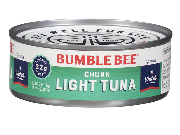 Bumble Bee Chunk Light Tuna In Water 5-oz Cans 24-Pack only $14.02 shipped!