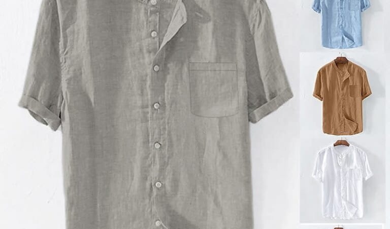 PunkTrendy Men's Linen Shirt for $13 + free shipping