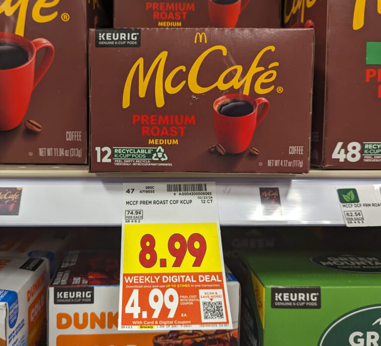 Green Mountain, McCafe, or Donut Shop 12-Count K-Cups Only $4.99 At Kroger