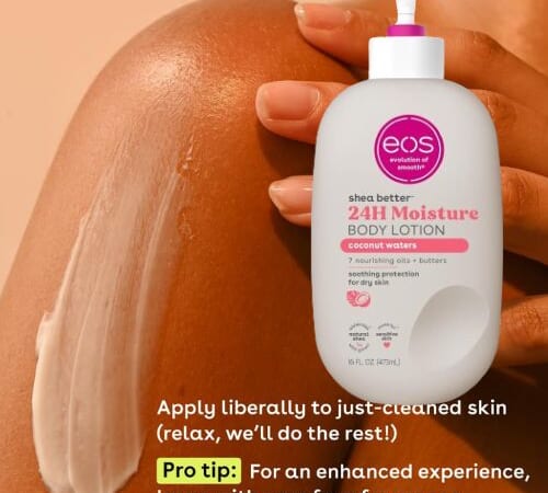 eos Shea Better 24-Hour Moisture Body Lotion as low as $4.78 After Coupon (Reg. $11) + Free Shipping – Coconut Waters or Vanilla Cashmere